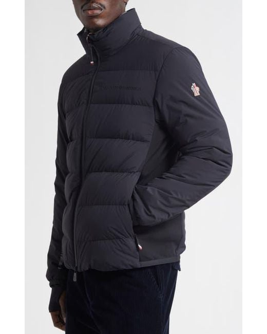 Moncler Black Araripe Mixed Media Down Jacket for men