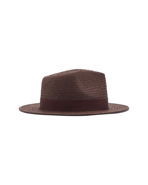 Mango Brown Straw Fedora