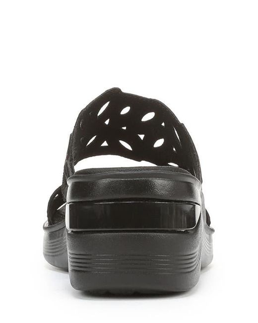 LifeStride Black Delight Platform Wedge Slide Sandal