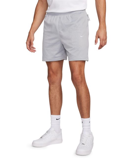 Nike White Solo Swoosh Mesh Athletic Shorts for men