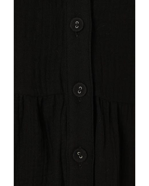 Petal & Pup Black Winny Crinkle Cotton Romper