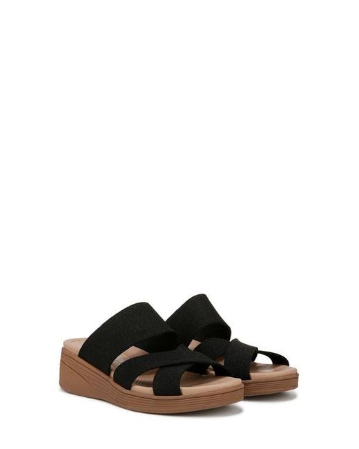 Bzees Black Fiona Wedge Sandal
