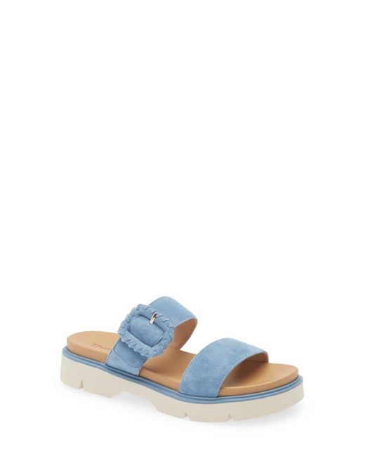 The Flexx Women's Blue Atena Platform Slide Sandal