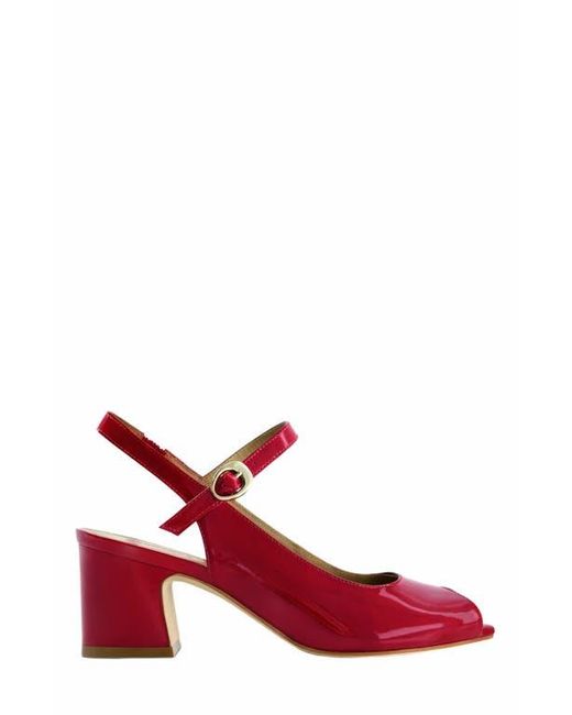 Bernardo Red Bailen Mary Jane Peep Toe