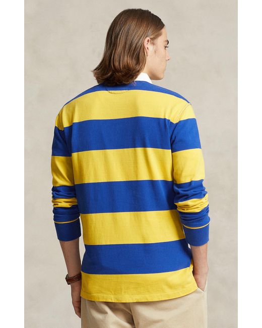 Polo Ralph Lauren Orange Stripe Cotton Rugby Shirt for men