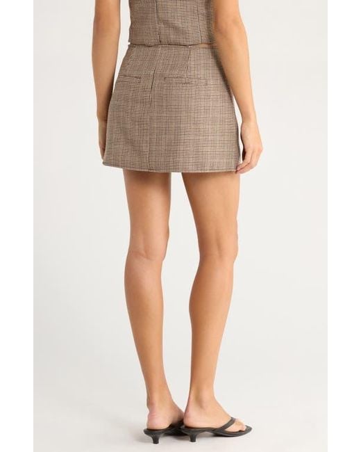 Blank NYC Natural Plaid Skirt