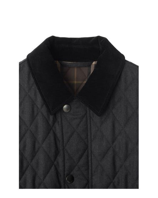 Burberry Black Quilted Wool Barn Jacket for men