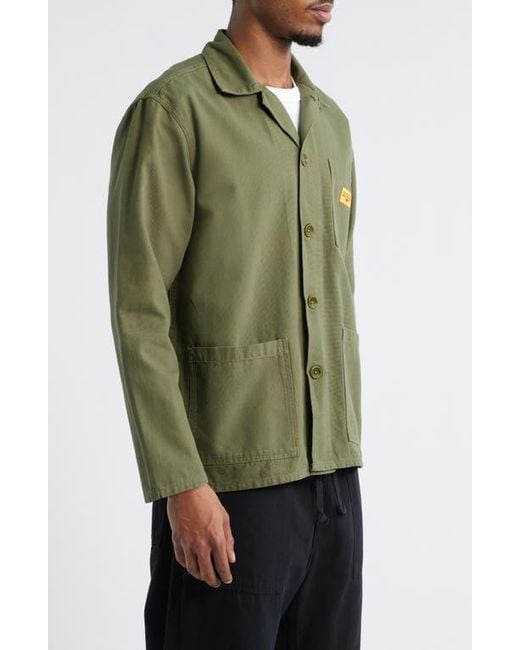 Service Works Green Cotton Canvas Chore Coat for men