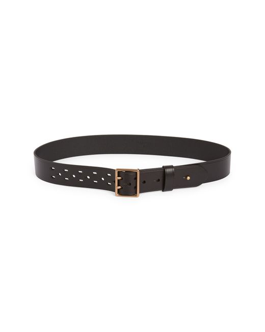 AllSaints Black Collar Stud Leather Belt