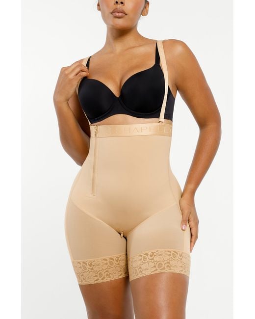 Shapellx Black Postpartum Side Zipper Support Shorts