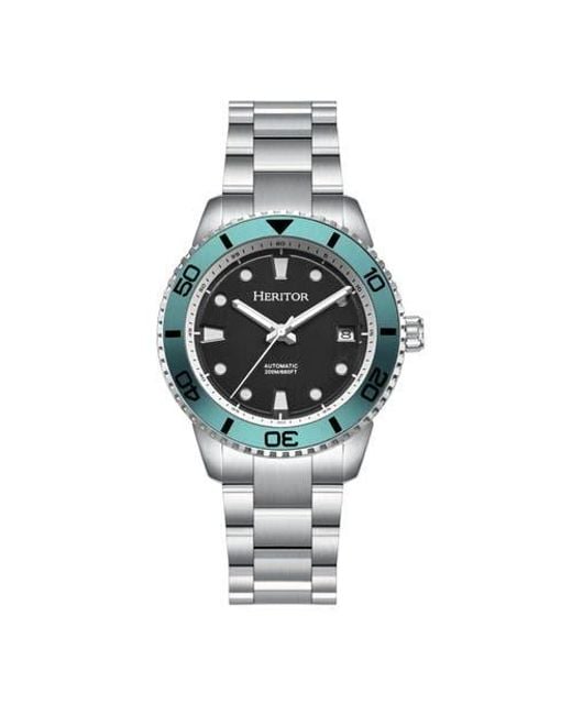 Heritor Metallic Bexley Automatic Divers Watch for men