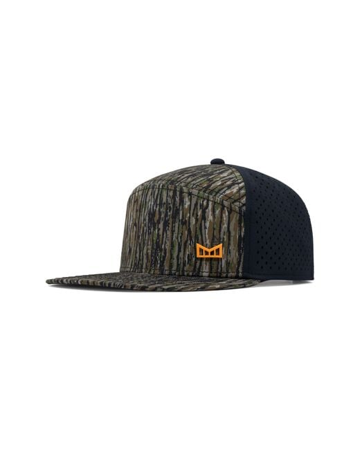 Melin Black X Realtree Trenches Icon Hydro Performance Snapback Hat for men