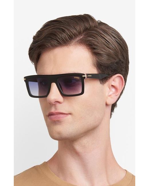 Carrera Blue 54Mm Rectangular Flat Top Sunglasses for men