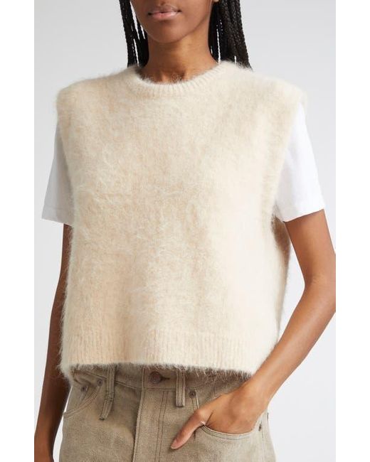 R13 Natural Deep Armhole Alpaca Blend Sweater Vest