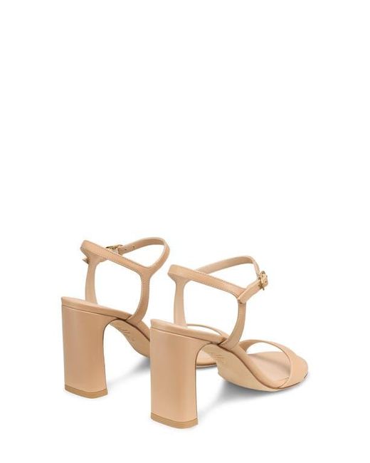 Stuart Weitzman Natural Babette 85 Ankle Strap Sandal