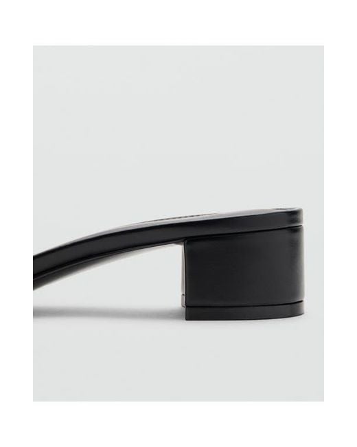 Mango Black Slide Sandal