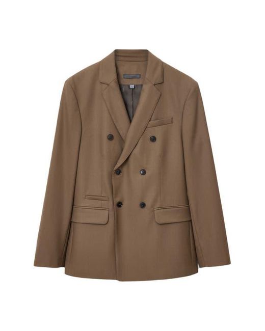 John Varvatos Brown Devitt Double Breasted Blazer for men