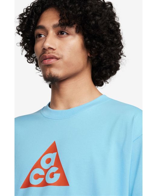 Nike Blue Dri-fit Acg Oversize Graphic T-shirt for men