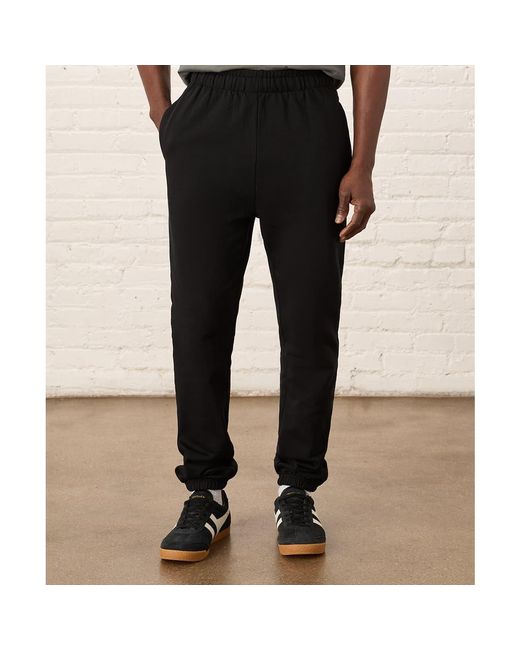 Pact Black Organic Brushed Fleece Sweatpant for men