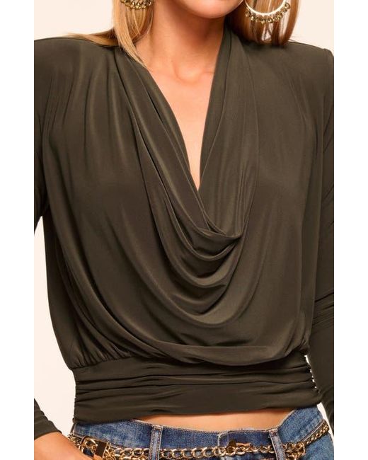 Ramy Brook Black Eden Cowl Neck Top