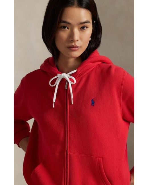 Polo Ralph Lauren Red Full Zip Fleece Hoodie