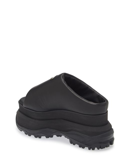Sacai Black Padded Wedge Slide Sandal