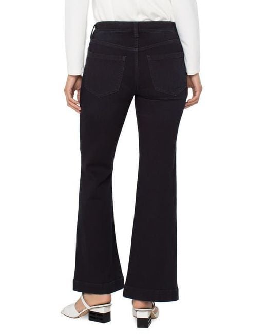 Liverpool Los Angeles Blue Gia Glider Pull-On High Waist Flare Jeans