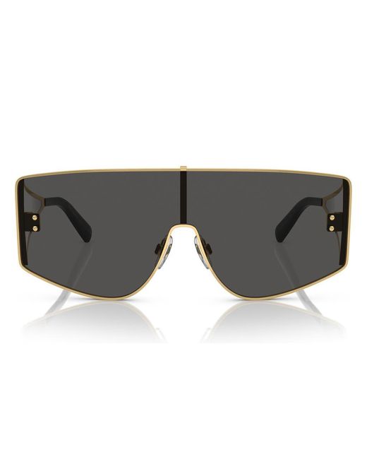 Dolce Gabbana Shield Sunglasses in Gray for Men Lyst