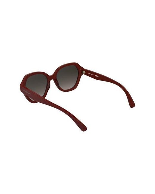 Longchamp Brown Roseau 56Mm Gradient Modified Rectangular Sunglasses