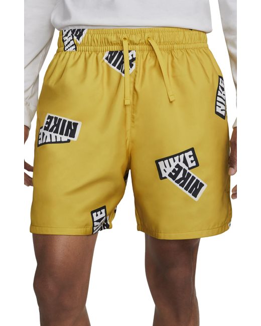 Nike Sportswear Flow Shorts in Yellow for Men Lyst