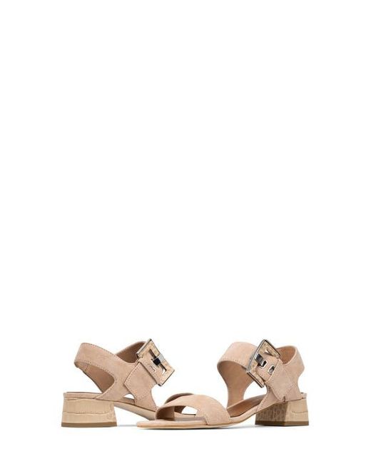 Donald J Pliner Natural Croc Embossed Heel Sandal
