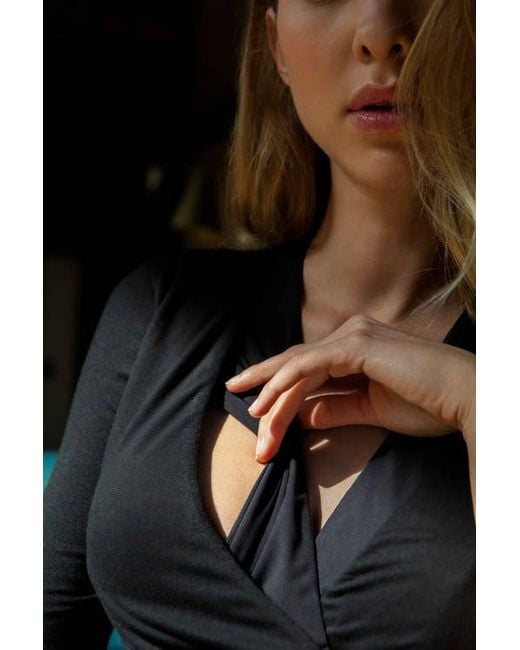 Cache Coeur Black Milk Maternity And Nursing Nightgown