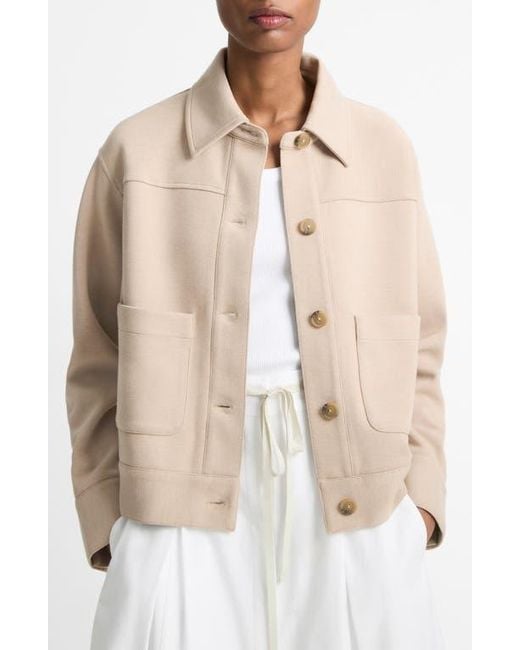 Vince Natural Double-Face Cropped Jacket