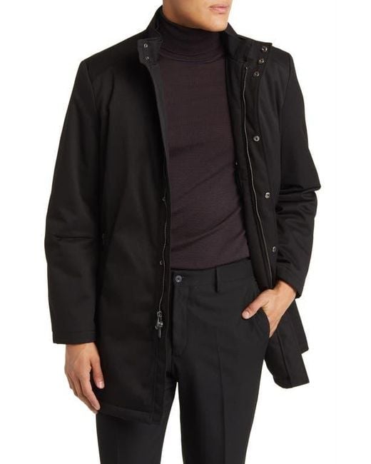 Hart Schaffner Marx Bryce Technical All Weather Water Resistant Coat in Black for Men Lyst