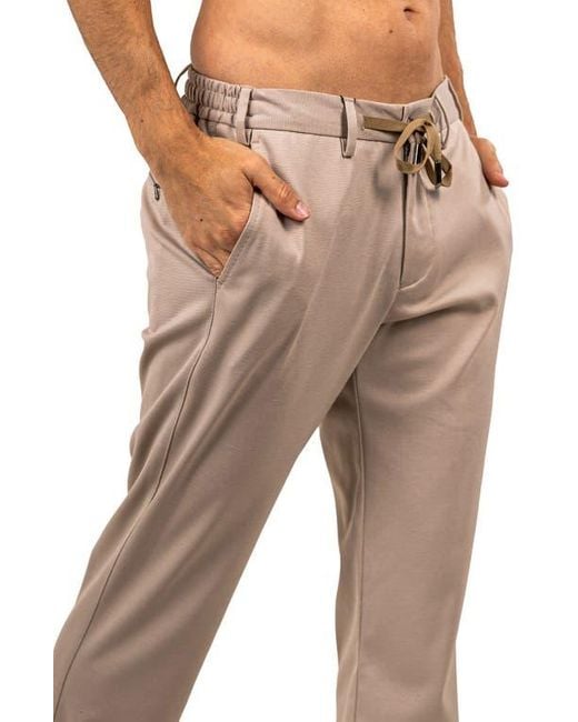 Maceoo Brown Ascension Drawstring Pants for men