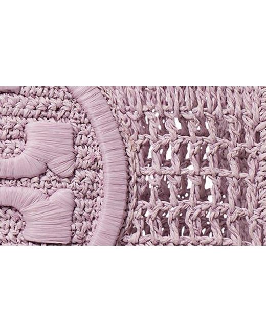 Tory Burch Red Ella Small Hand Crochet Tote