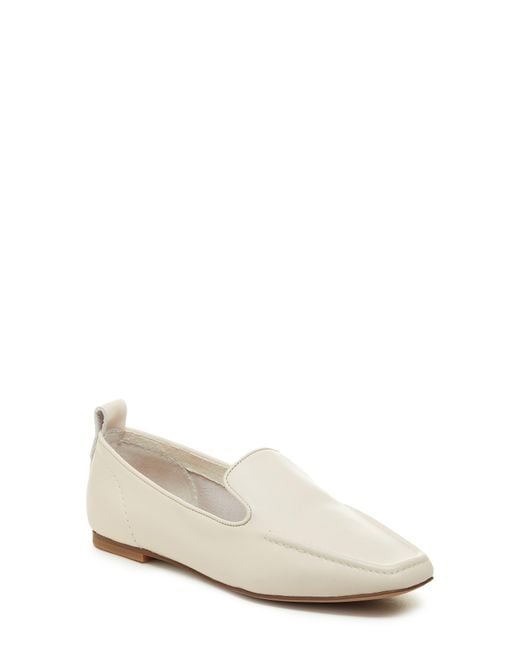 Kelsi Dagger Brooklyn White Finley Square Toe Flat