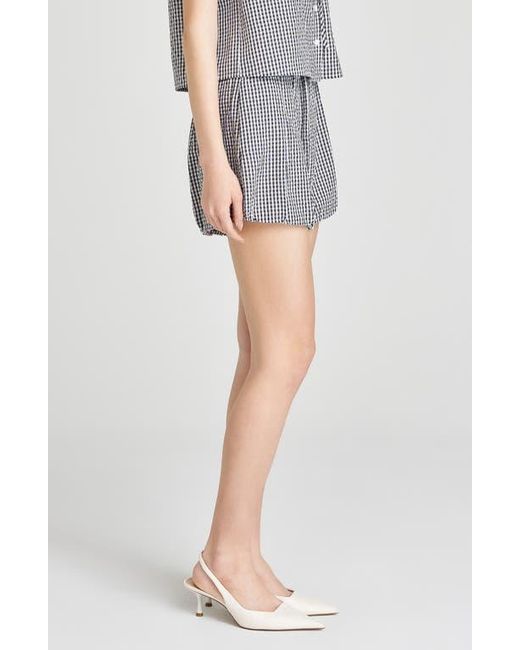 Wayf Gray X Styled By Coco! Maggie Gingham Bubble Shorts