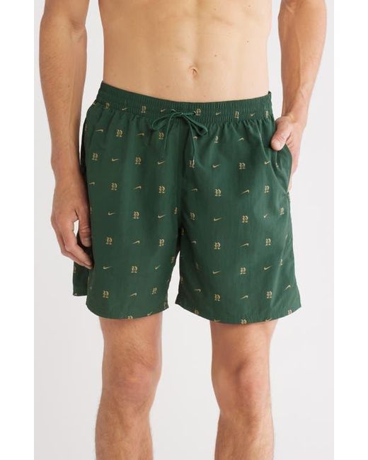 Nike Men's Green 7-Inch Volley Swim Trunks