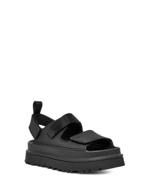 Ugg Black Goldenglow Slingback Sandal