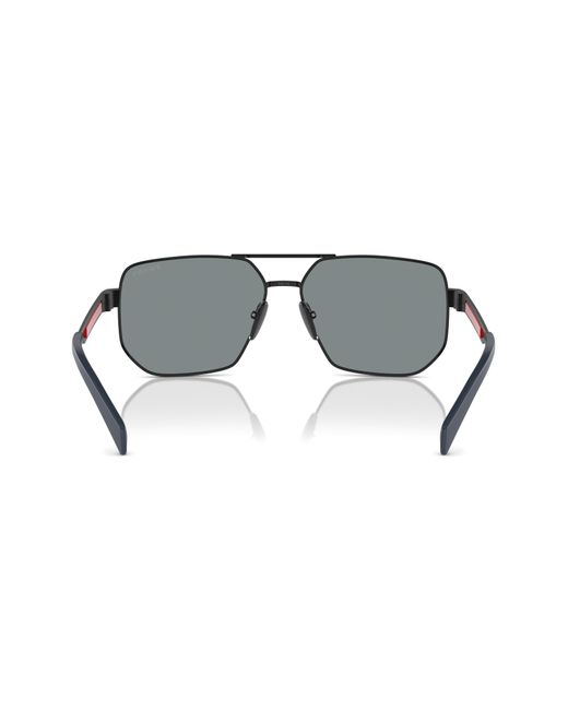 Prada Sport Blue 59mm Pilot Sunglasses for men