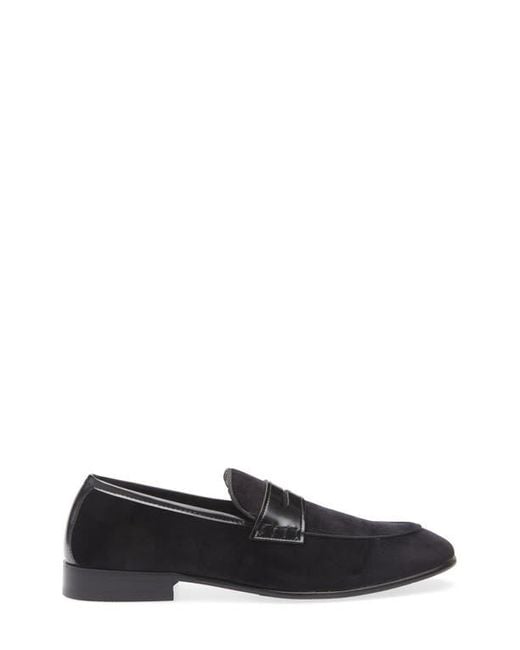Steve Madden Black Santee Penny Loafer for men