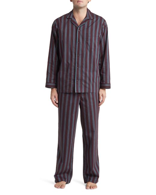 Nordstrom Blue Plaid Poplin Pajamas for men