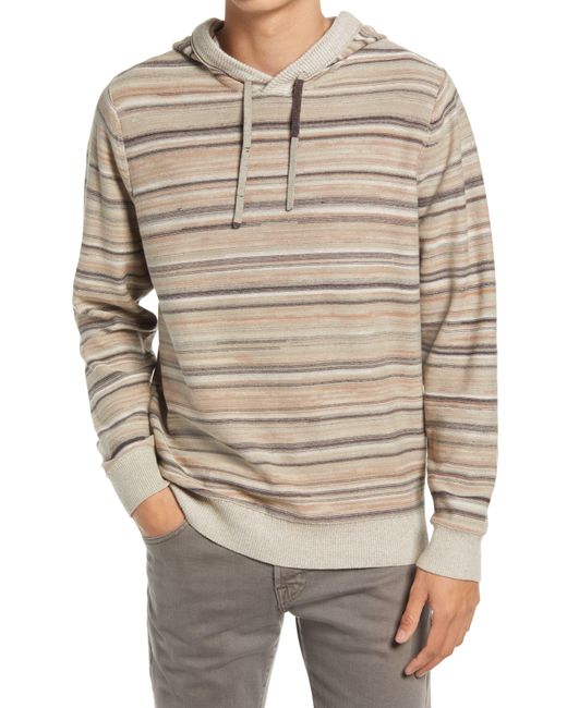 Treasure & Bond Gray Stripe Hoodie Sweater for men