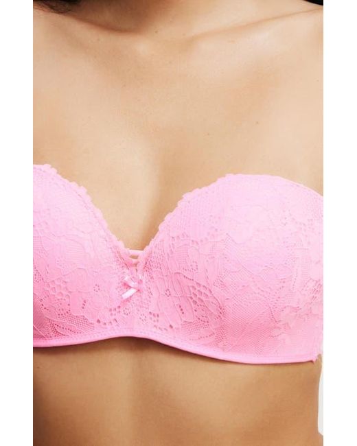 Cotton On Purple Everyday Lace Strapless Push Up 2 Bra