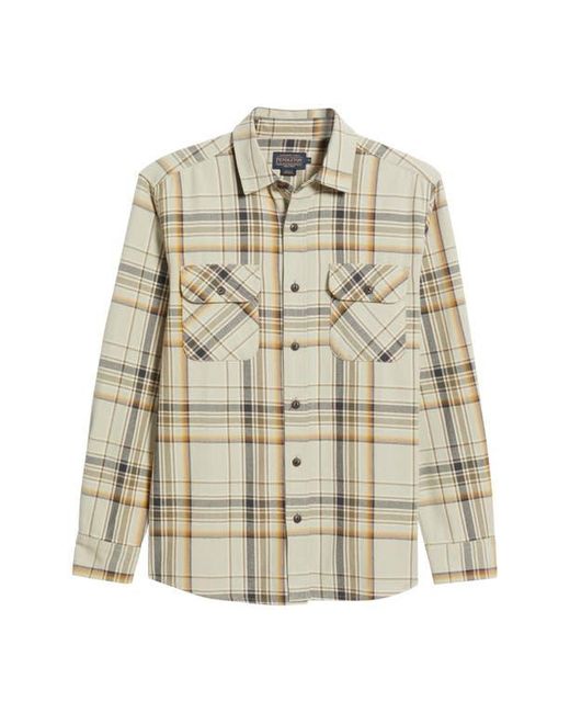 Pendleton Natural Beach Shack Plaid Button-Up Shirt for men