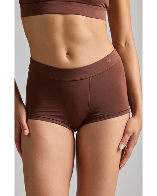 OXER Brown Luxe Bold Stretch Modal Boyshorts