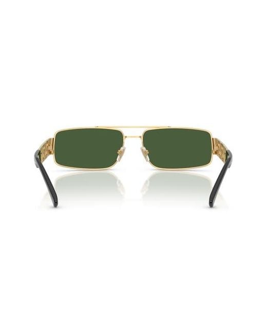 Versace Green 60Mm Rectangular Sunglasses for men