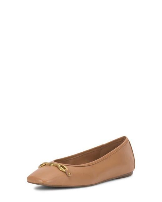 Vince Camuto Brown Virna Square Toe Flat