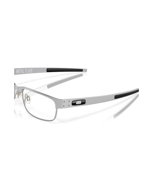 Oakley Metallic 55Mm Rectangle Optical Glasses for men
